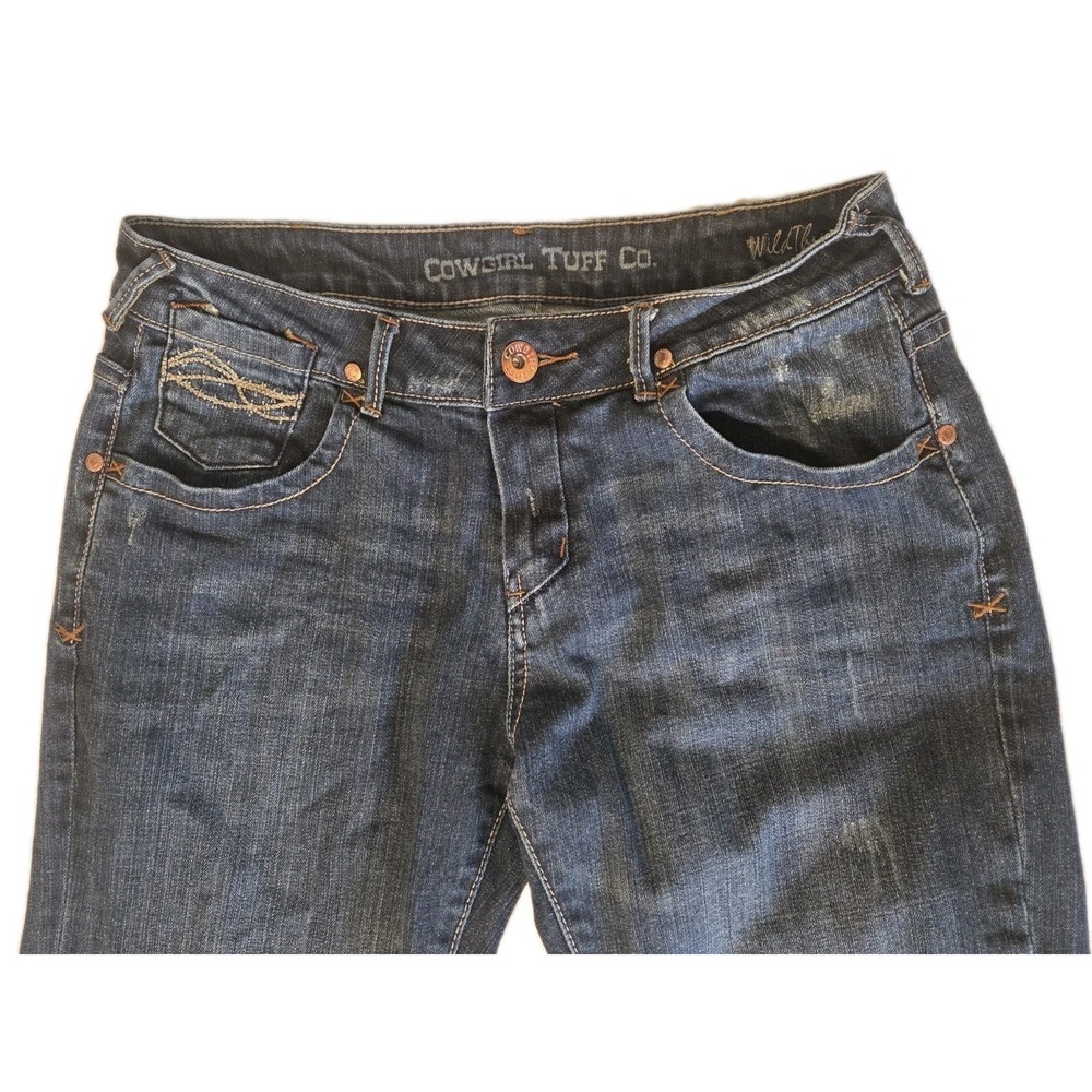Cowgirl Tuff Co. Womens Jeans WILD THING Barbed Wire Bootcut Tag Sz 29 *(32x35) - Picture 8 of 16